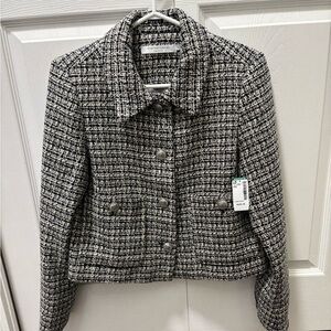 Simons Monochrome Tweed Blazer